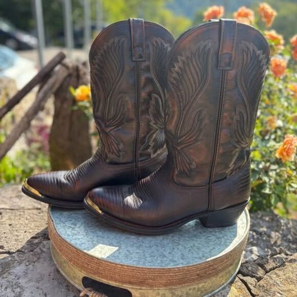 Laredo Men’s 10.5 Leather cowboy boots - Picture 5 of 10